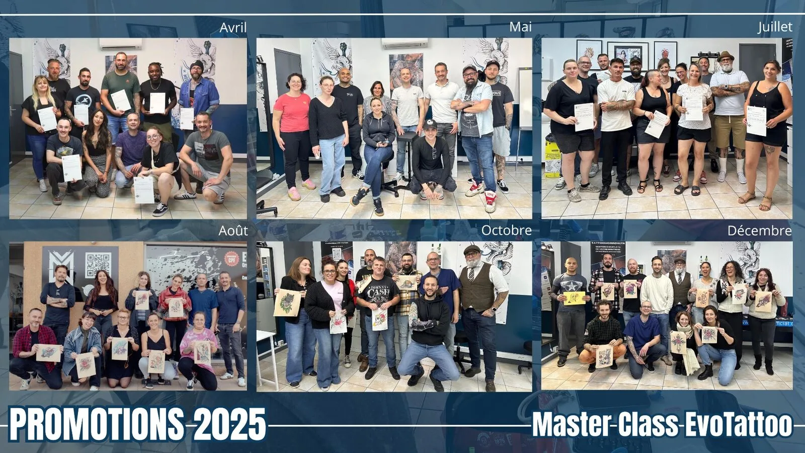 Promotions 2025 de la MasterClass EvoTattoo