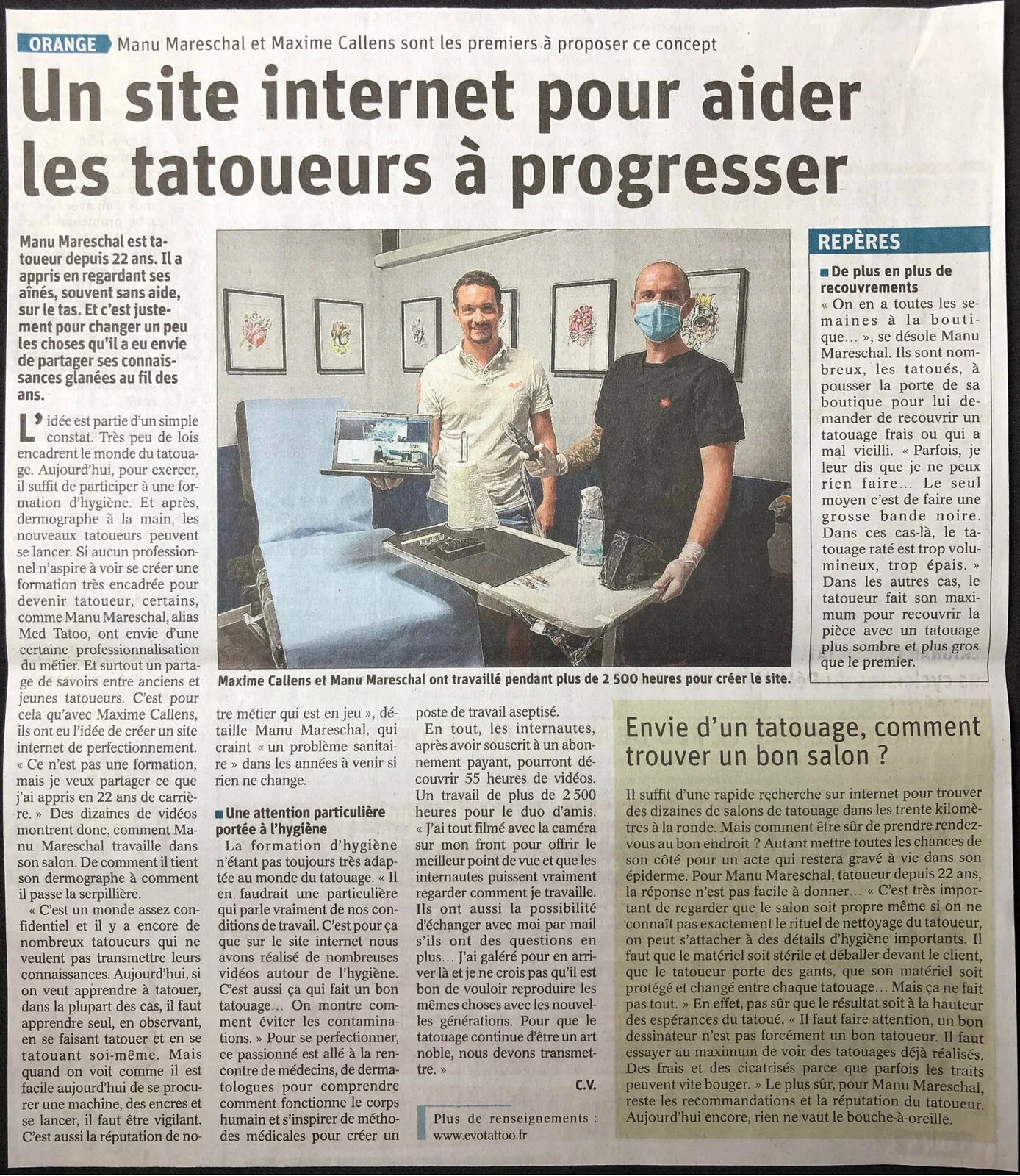 Article de presse — EvoTattoo
