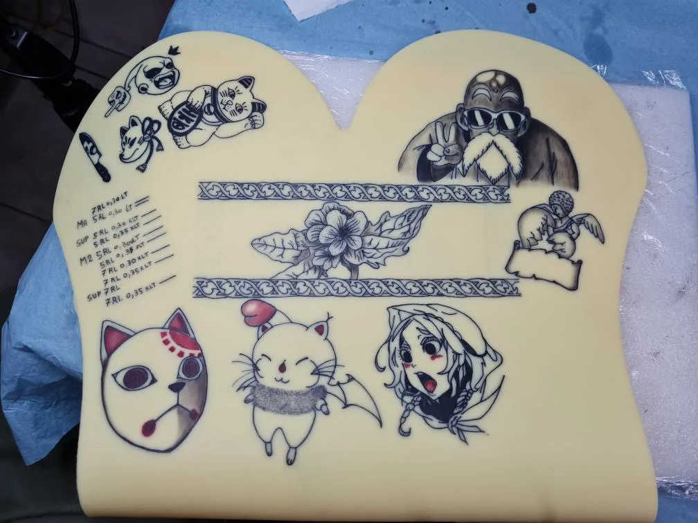 TP élèves — planche de flashs manga, Maître Roshi et fox kitsune