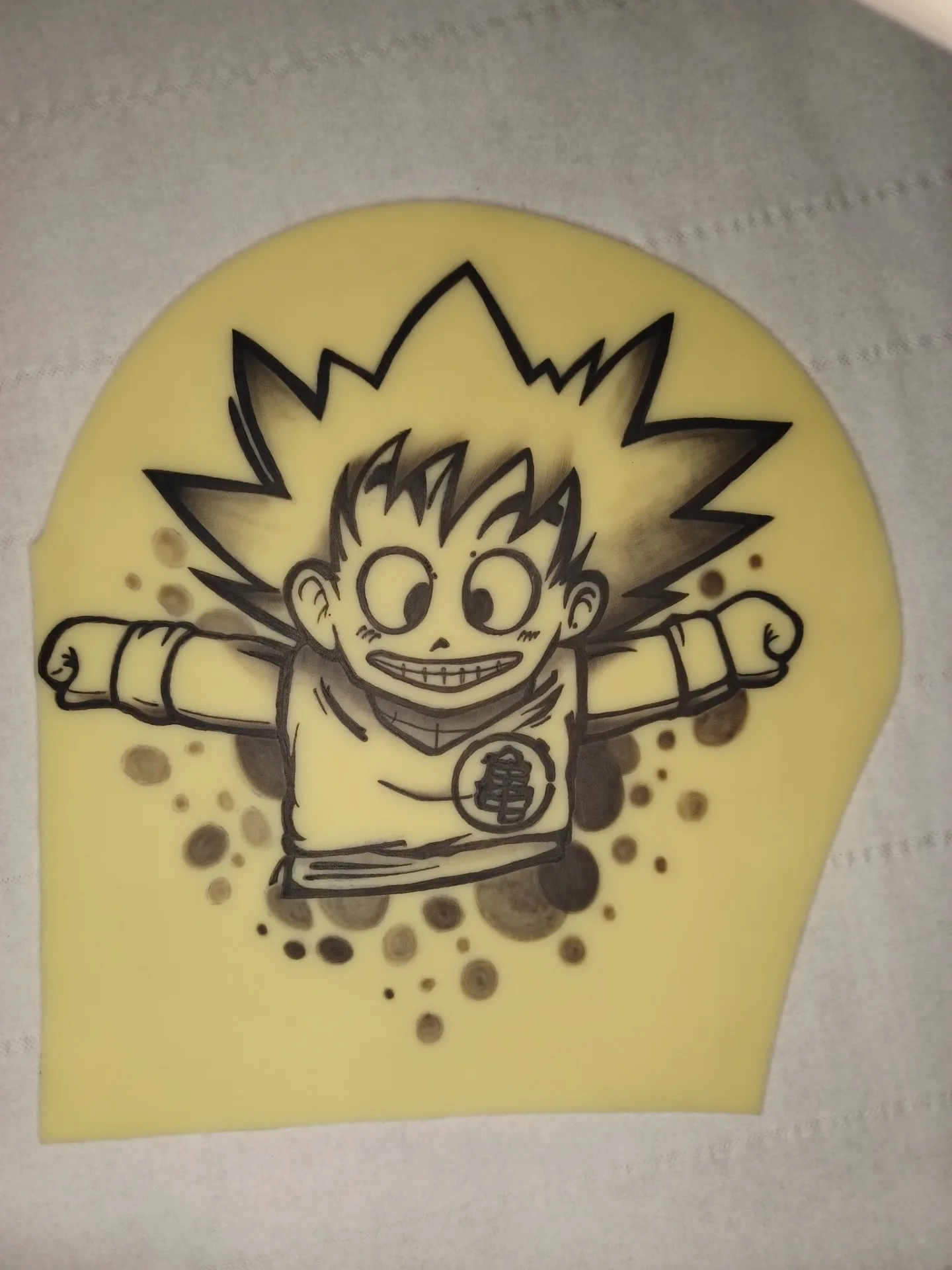TP élève — Goku style cartoon sur peau synthétique