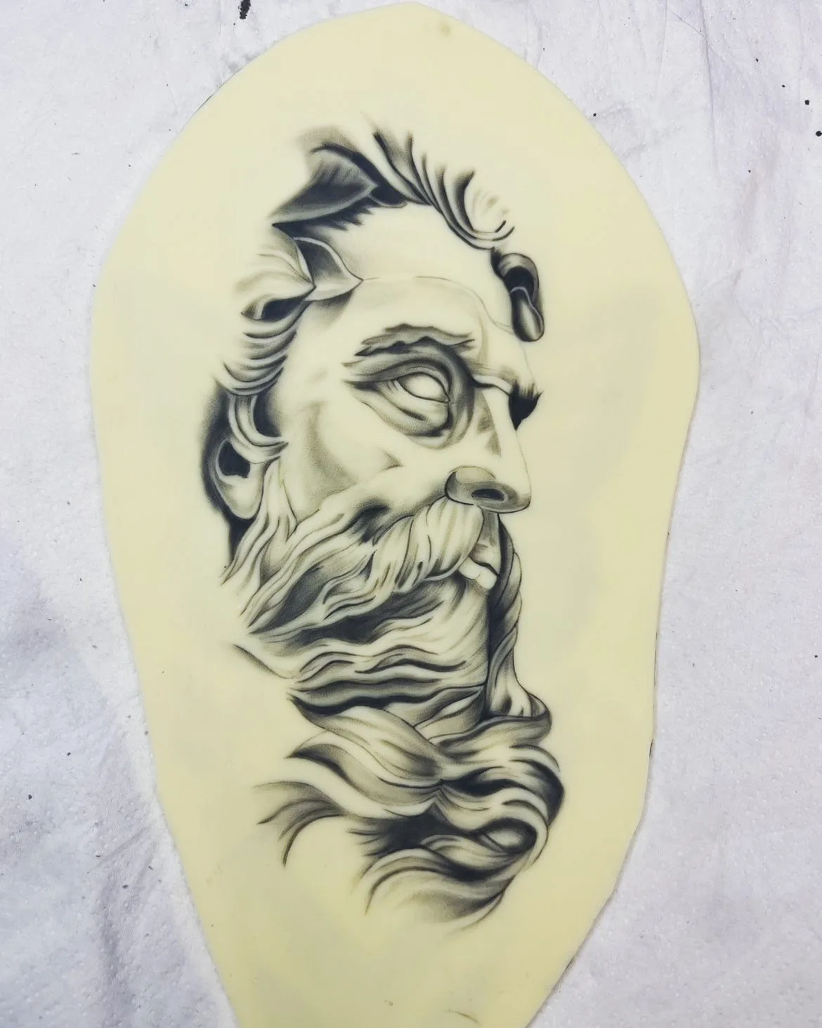 TP élève — portrait d'un philosophe barbu en black & grey